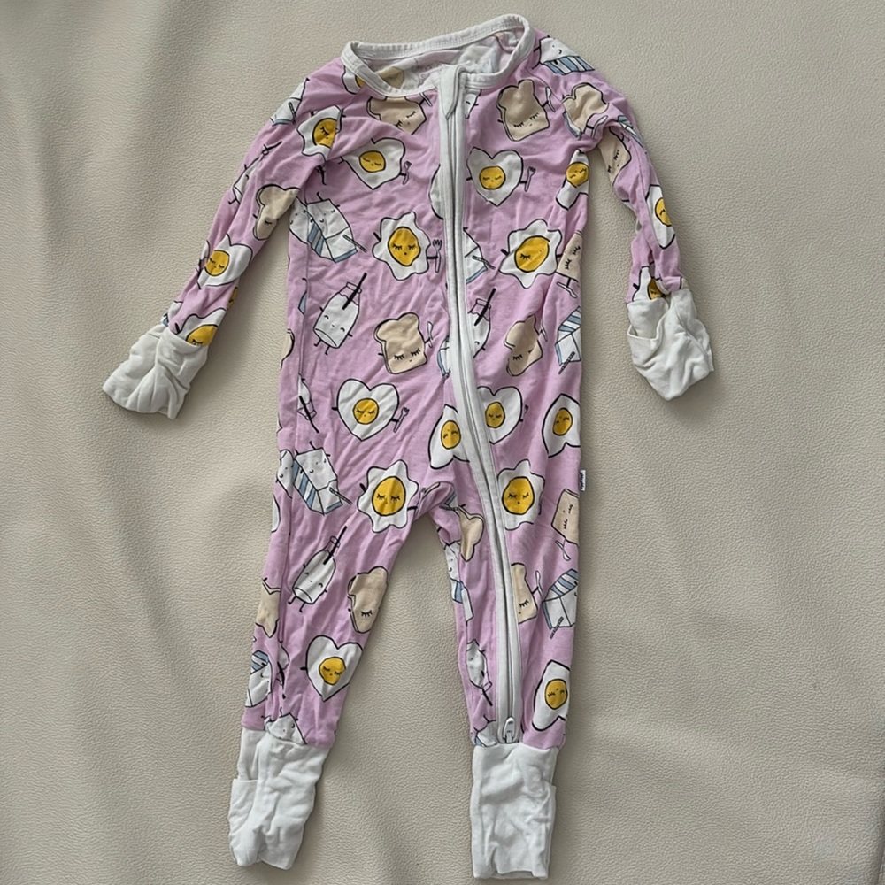 Little sleepies pink breakfast buddies 0-3.